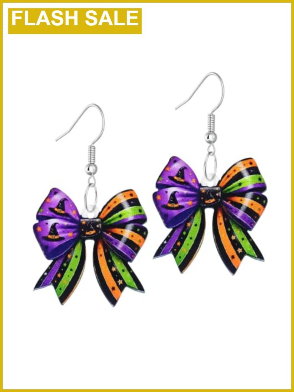 Halloween Bow Pendant Dangle Earrings Acrylic Women's Jewelry Party Accessories